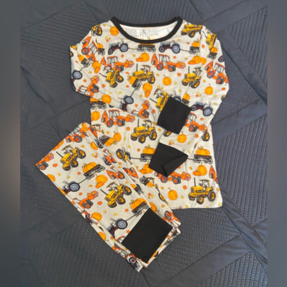 Nev Clothing ‘Harvest Pumpkin’ Bamboo Pajama Set